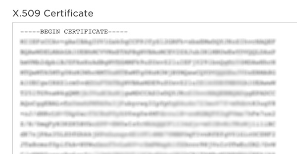 Single sign-on certificate