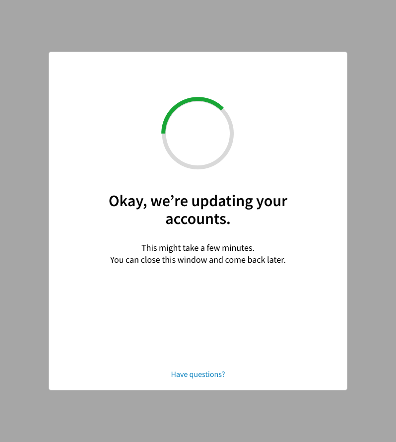 Evernote Business account update updating screen