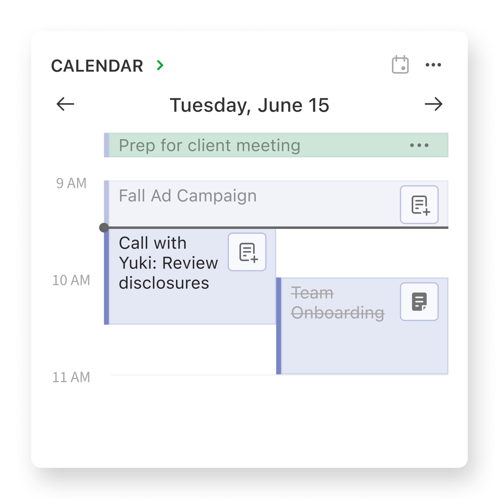 Kalendářový widget