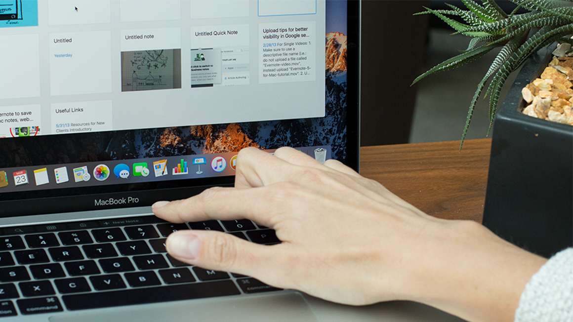 The Touch Bar in Evernote for Mac