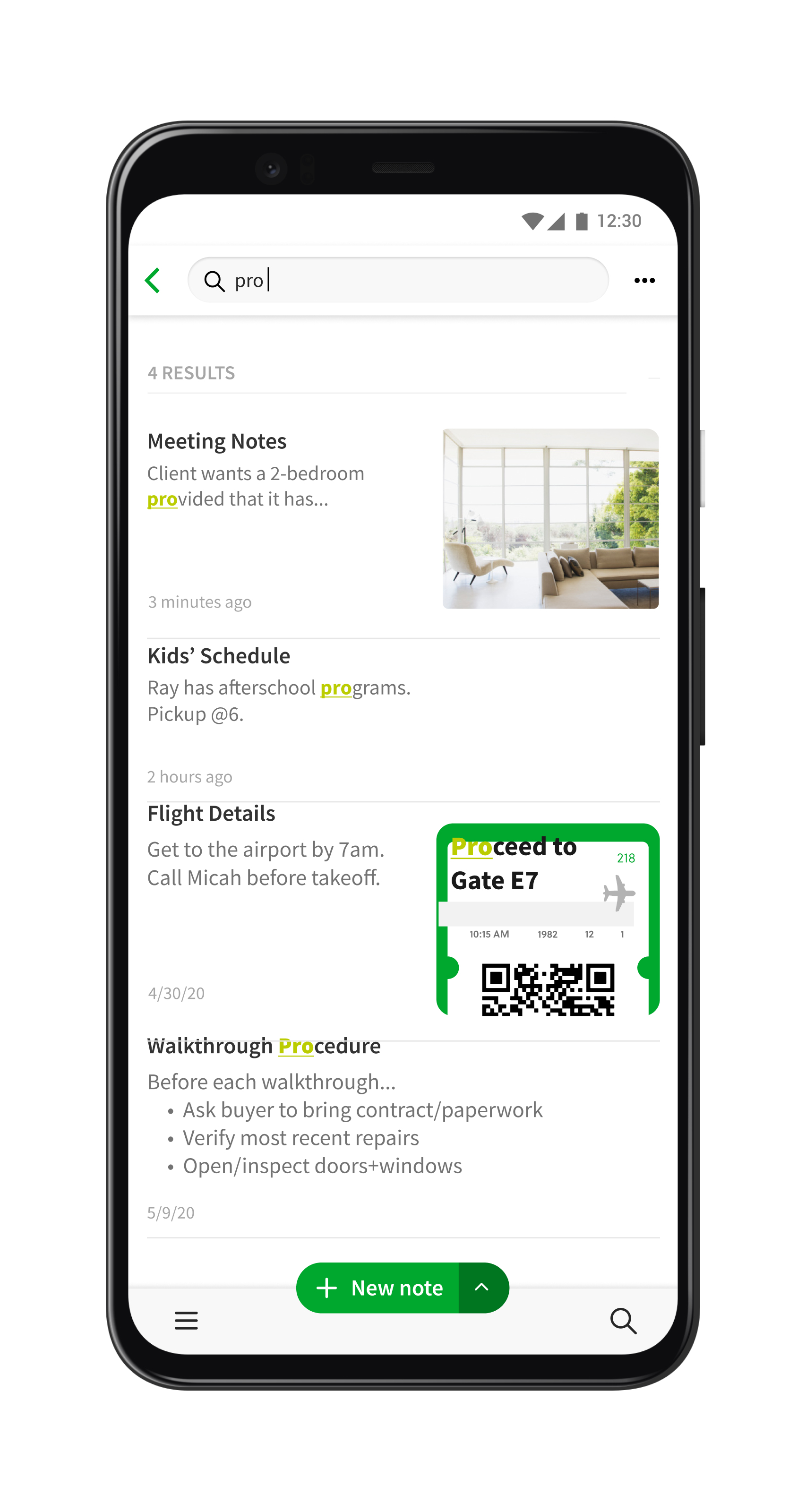 The new search in Evernote for Android