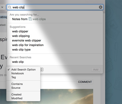 Find notes created from Web Clipper